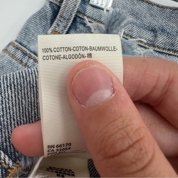 We The Free Blue Denim Jean Skirt High Rise Size 27 Boho Western Cowgirl - Picture 11 of 11